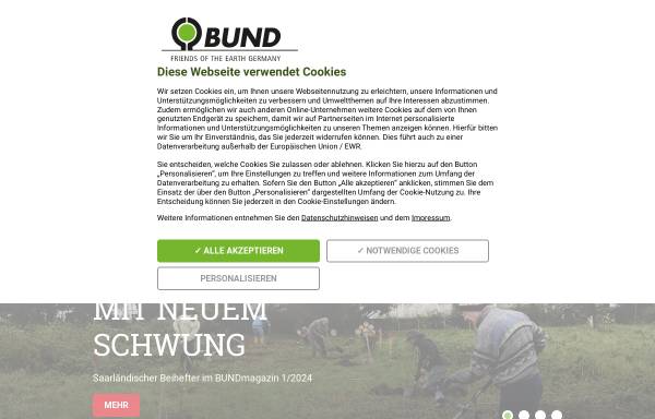 Vorschau von www.bund-saar.de, BUND Bund für Umwelt und Naturschutz