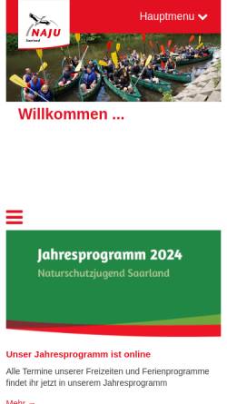Vorschau der mobilen Webseite www.naju-saar.de, NaJu Naturschutzjugend Saar