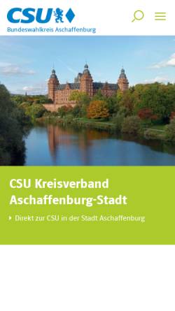 Vorschau der mobilen Webseite www.csu-aschaffenburg.de, CSU Aschaffenburg