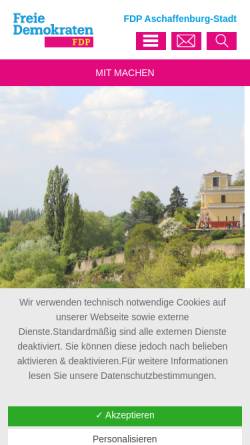 Vorschau der mobilen Webseite www.fdp-aschaffenburg-stadt.de, FDP Aschaffenburg-Stadt