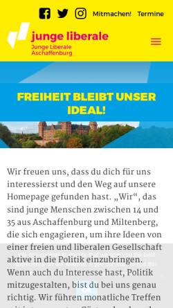 Vorschau der mobilen Webseite www.julis-aschaffenburg.de, JuLis - Junge Liberale Aschaffenburg