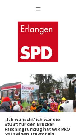 Vorschau der mobilen Webseite www.spd-erlangen.de, SPD Erlangen