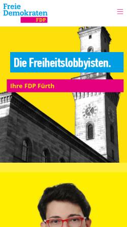 Vorschau der mobilen Webseite www.fdp-fuerth.de, FDP Fürth