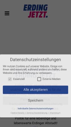 Vorschau der mobilen Webseite erdingjetzt.de, Wählergruppe Erding Jetzt