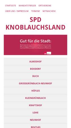 Vorschau der mobilen Webseite www.spd-knoblauchsland.de, SPD Knoblauchsland