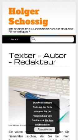 Texter Holger Schossig