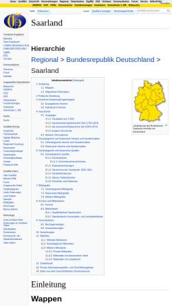 Vorschau der mobilen Webseite wiki-de.genealogy.net, GenWiki - Saarland