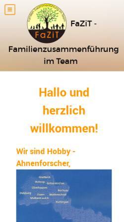 Vorschau der mobilen Webseite www.fazit-essen.de, FaZiT - Familien Zusammenführung im Team