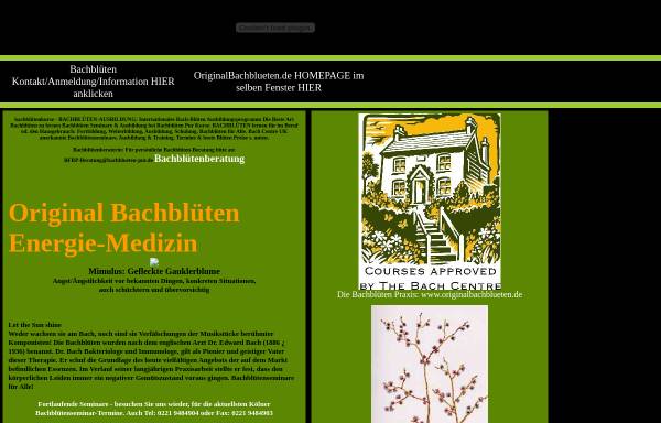 Vorschau von www.bachblueten.kalender.ms, Bachblütenkalender: Tipps & Termine des Bachblüten Internationalen Ausbildungsprogramm, Köln