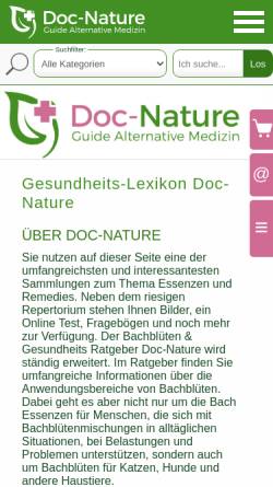 Vorschau der mobilen Webseite www.doc-nature.com, Doc-Nature