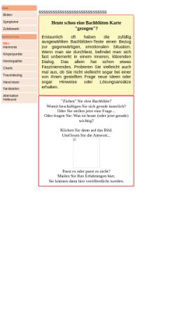 Vorschau der mobilen Webseite www.xn--bachblten-finden-ozb.de, Symptom-Register