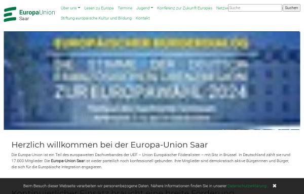 Vorschau von www.eu-saar.de, Europa Union Deutschland e.V.