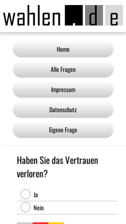 Vorschau der mobilen Webseite www.wahlen.de, wahlen.de