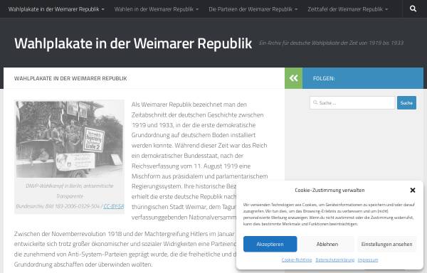 Vorschau von www.wahlplakate-archiv.de, Wahlplakate-Archiv