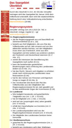 Vorschau der mobilen Webseite www.gonschior.de, Das Saargebiet 1919 bis 1935