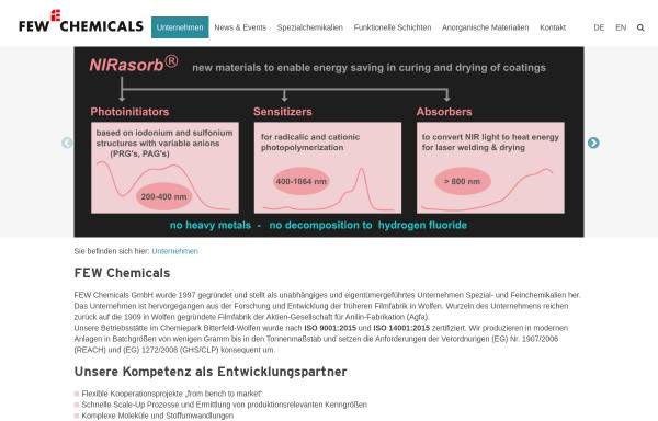 Vorschau von www.few.de, FEW Chemicals GmbH