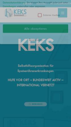 Vorschau der mobilen Webseite keks.org, KEKS