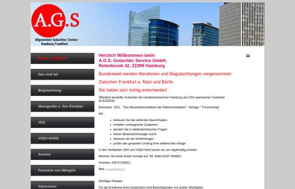 Vorschau von ags-service.com, A.G.S. Gutachter Service GmbH