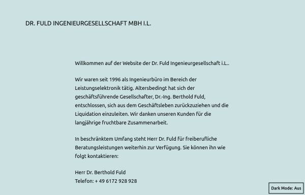 Vorschau von fuld.de, Dr. Fuld Ingenieurgesellschaft mbH