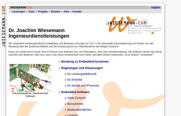 Vorschau von jwiesemann.com, Dr. Joachim Wiesemann - Ingenieurdienstleitungen