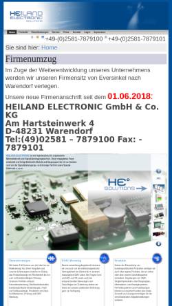Vorschau der mobilen Webseite www.heiland-electronic.de, Heiland Electronic, Inh. Dr. Bernd Heiland