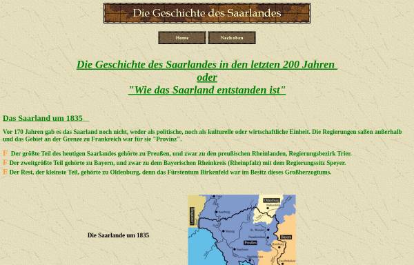 Vorschau von www.fell-dudweiler.de, Wie das Saarland entstanden ist
