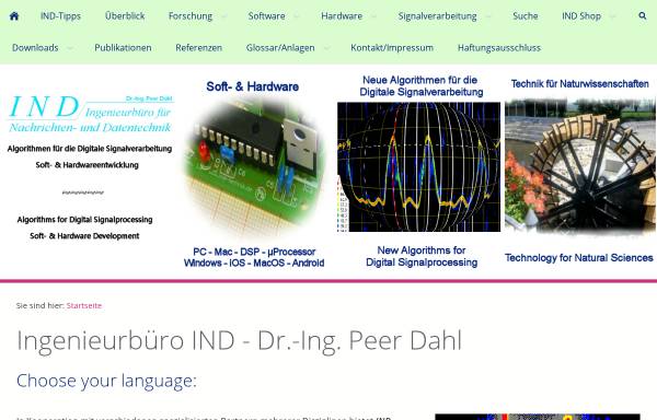 Vorschau von www.ind-technik.de, IND Ingenieurbüro für Nachrichten- und Datentechnik, Inh. Dr.-Ing. Peer Dahl