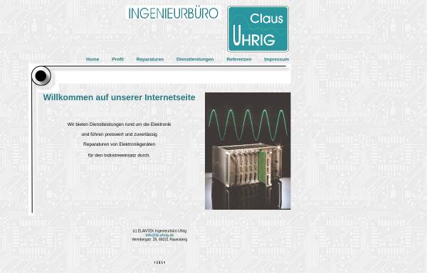 Vorschau von www.ib-uhrig.de, Ingenieurbüro Claus Uhrig