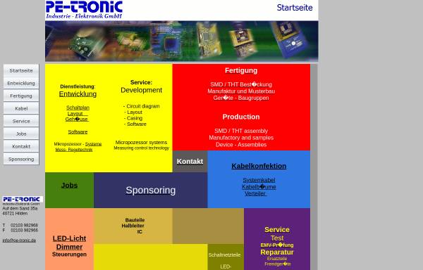 Vorschau von www.pe-tronic.de, PE-tronic Industrie-Elektronik GmbH