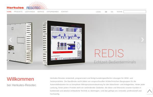 Vorschau von www.herkules-resotec.de, Resotec Realtime Software Technik GmbH