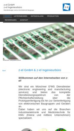 Vorschau der mobilen Webseite www.z-el.de, Z-el GmbH