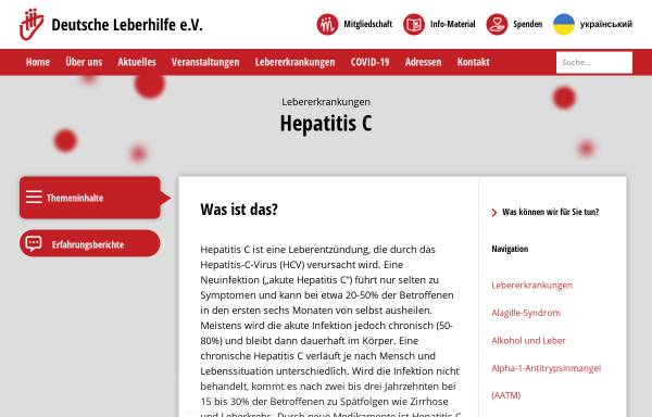 Vorschau von www.hepatitis-c.de, Deutsches Hepatitis C Forum e.V.