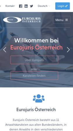 Vorschau der mobilen Webseite www.eurojuris.at, Lawnet Österreich