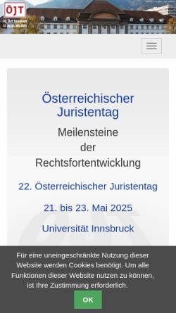 Vorschau der mobilen Webseite www.juristentag.at, Österreichischer Juristentag