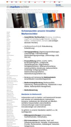 Vorschau der mobilen Webseite www.diemarkenrechtler.de, Informationen zum deutschen, europäischen und internationalen Markenrecht