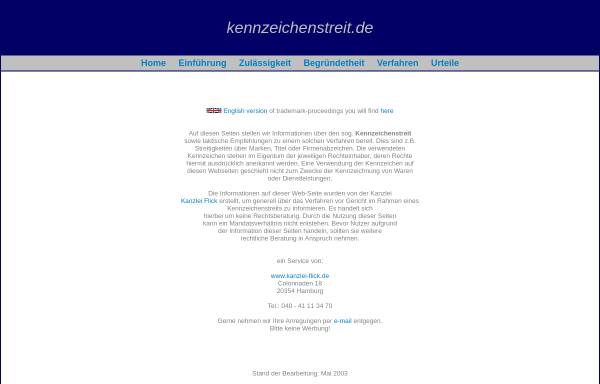 Vorschau von www.kennzeichenstreit.de, Kennzeichenstreit