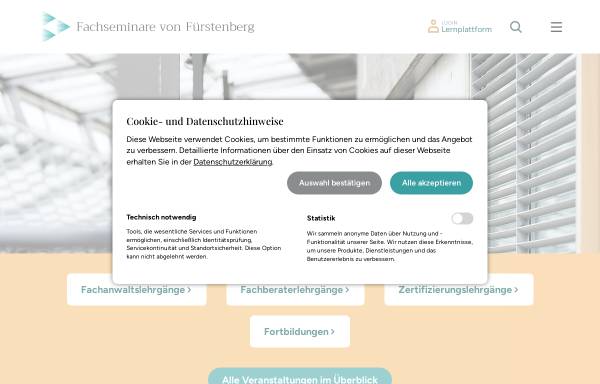 Vorschau von www.fachseminare-von-fuerstenberg.de, Fachseminare von Fürstenberg