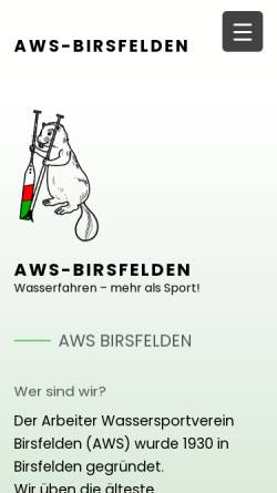 Vorschau der mobilen Webseite www.aws-birsfelden.ch, AWS Birsfelden