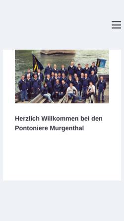 Vorschau der mobilen Webseite www.pfvmurgenthal.ch, Pontoniere Murgenthal