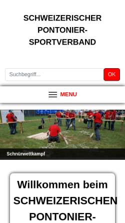 Vorschau der mobilen Webseite pontonier.ch, Schweizerischer Pontonier Sportverband