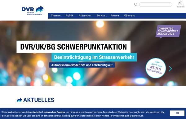 Vorschau von www.dvr.de, DVR Deutscher Verkehrssicherheitsrat e. V.