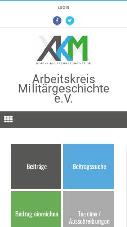 Vorschau der mobilen Webseite portal-militaergeschichte.de, Arbeitskreis Militärgeschichte e.V.