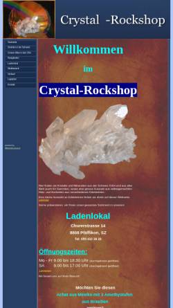 Vorschau der mobilen Webseite www.crystal-rockshop.ch, Crystal-Rockshop