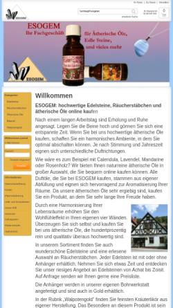 Vorschau der mobilen Webseite www.esogem.de, Esogem, Bad Berneck
