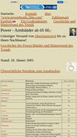 Vorschau der mobilen Webseite www.powerbeads.20m.com, Mineralien Neudeck, Garsten