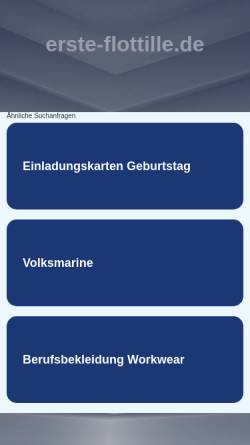 Vorschau der mobilen Webseite www.erste-flottille.de, 1. Flottille der Volksmarine der ehemaligen DDR in Peenemünde