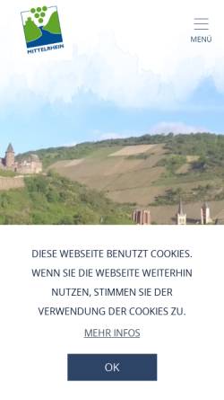 Vorschau der mobilen Webseite www.mittelrhein-wein.com, Mittelrhein-Wein