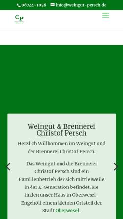Vorschau der mobilen Webseite www.weingut-persch.de, Persch, Christof, Weingut und Brennerei