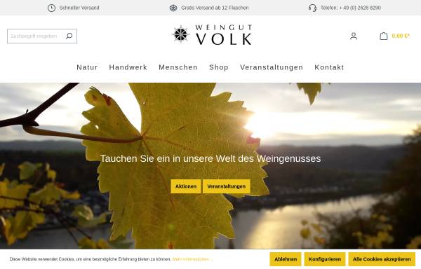 Vorschau von www.weingutvolk.de, Volk, Weingut