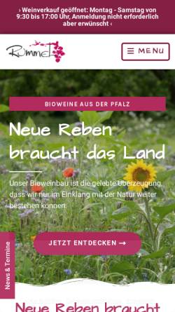Vorschau der mobilen Webseite www.rummel-biowein.de, Weingut Rummel Nussdorf